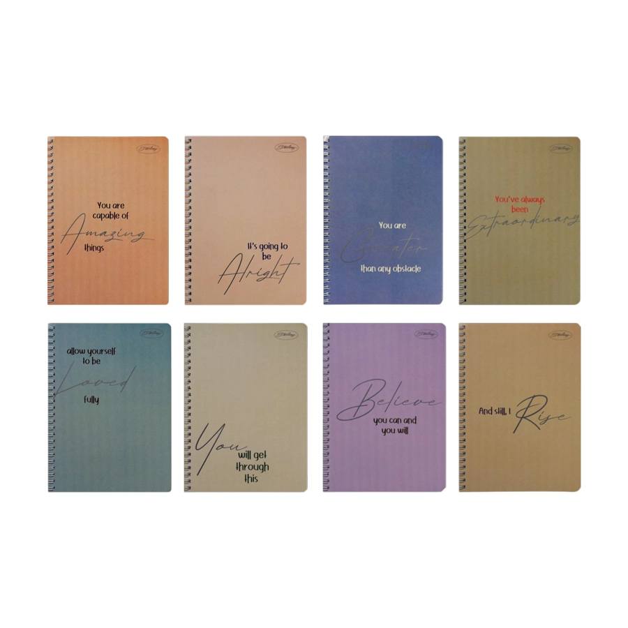 Sterling Spiral Notebook Printed 6x8.5 Inches 80 Sheets Lighthearted (Assorted) - Notebooks