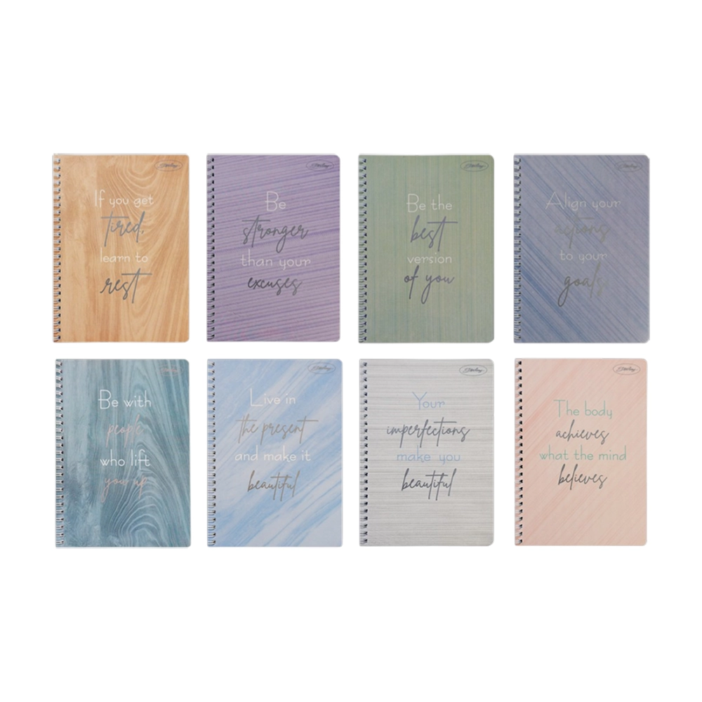 Sterling Spiral Notebook F100103240 6x8.5in 80s Linear Quotes - School Supplies