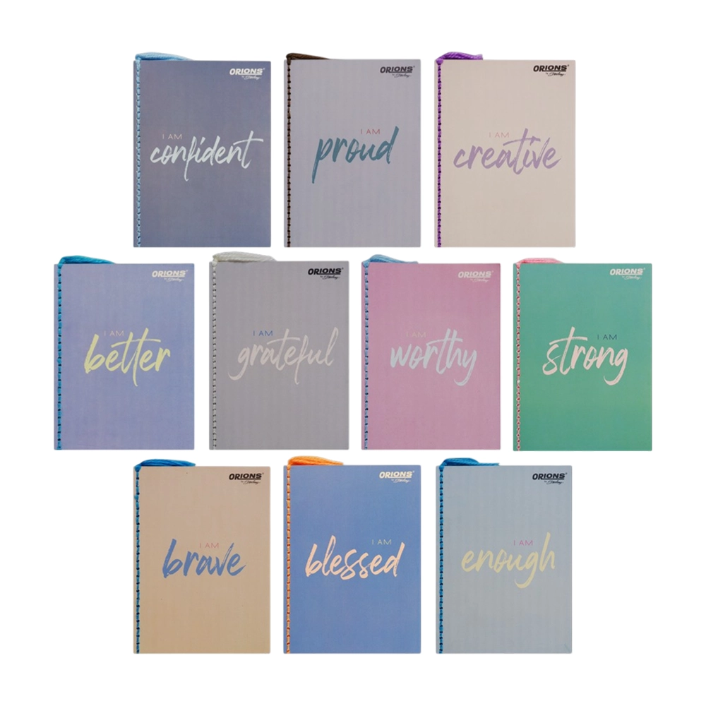 Orions Yarn Notebook F100207057 5.8x7.8in 80s I Am Quotes - School Supplies