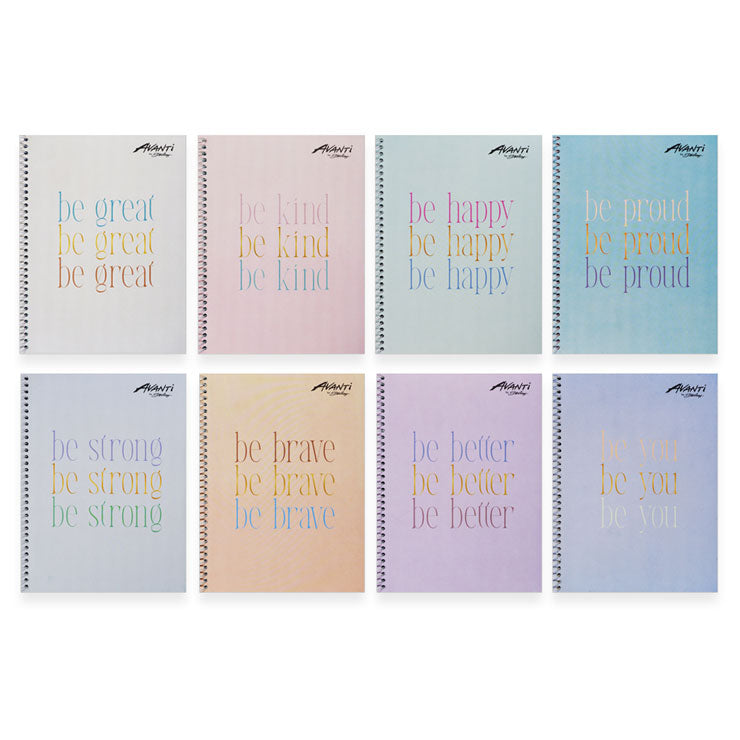 Avanti Spiral Notebook Printed 6x8.5 Inches 80 Sheets B3'S (assorted) - Notebooks