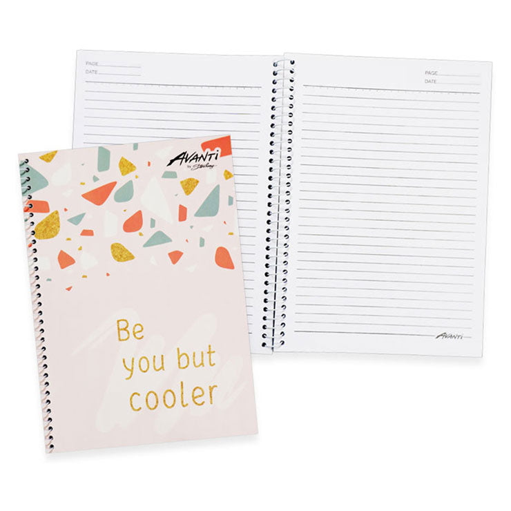 Avanti Spiral Notebook Printed 6x8.5 Inches 80 Sheets Terrazzo Art (assorted) - Notebooks