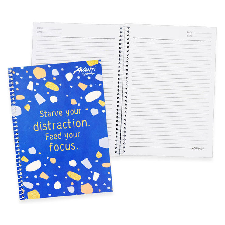 Avanti Spiral Notebook Printed 6x8.5 Inches 80 Sheets Terrazzo Art (assorted) - Notebooks