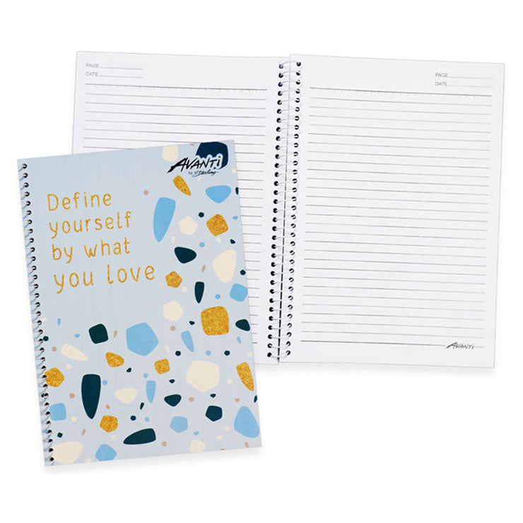 Avanti Spiral Notebook Printed 6x8.5 Inches 80 Sheets Terrazzo Art (assorted) - Notebooks