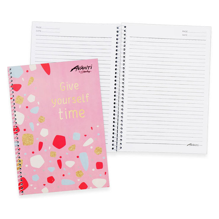 Avanti Spiral Notebook Printed 6x8.5 Inches 80 Sheets Terrazzo Art (assorted) - Notebooks