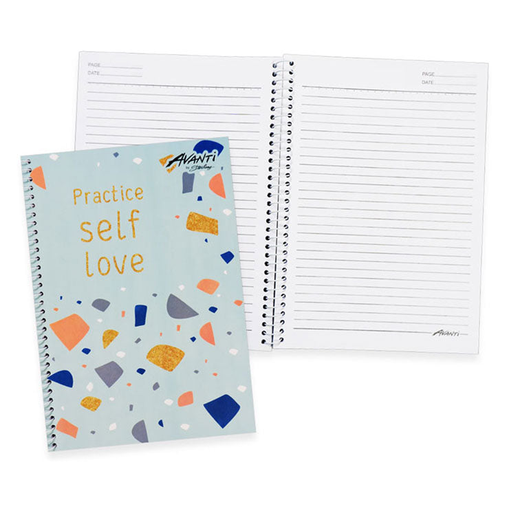 Avanti Spiral Notebook Printed 6x8.5 Inches 80 Sheets Terrazzo Art (assorted) - Notebooks