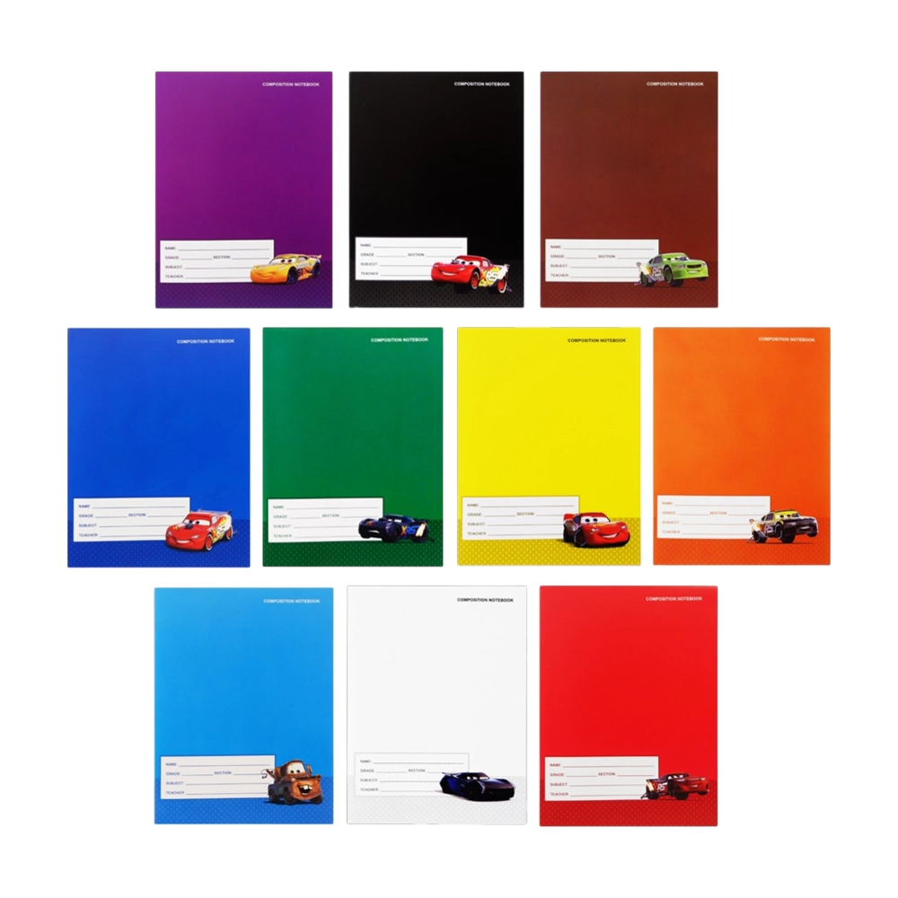 Orions Composition Notebook Color Coded 5.8x7.8 Inches 80 Sheets Cars (Assorted) - Notebooks