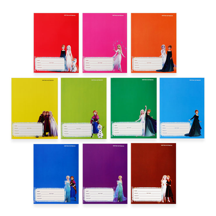 Orions Writing Notebook Color Coded 5.8x7.8In 80S Frozen (assorted) - Notebooks