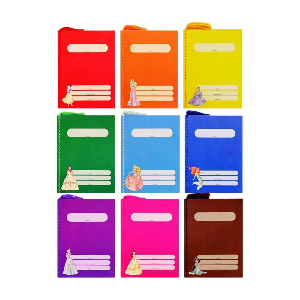 Orions Yarn Notebook Color Coded 5.8x7.8 Inches 80 Sheets Disney Princess (Assorted) - Notebooks