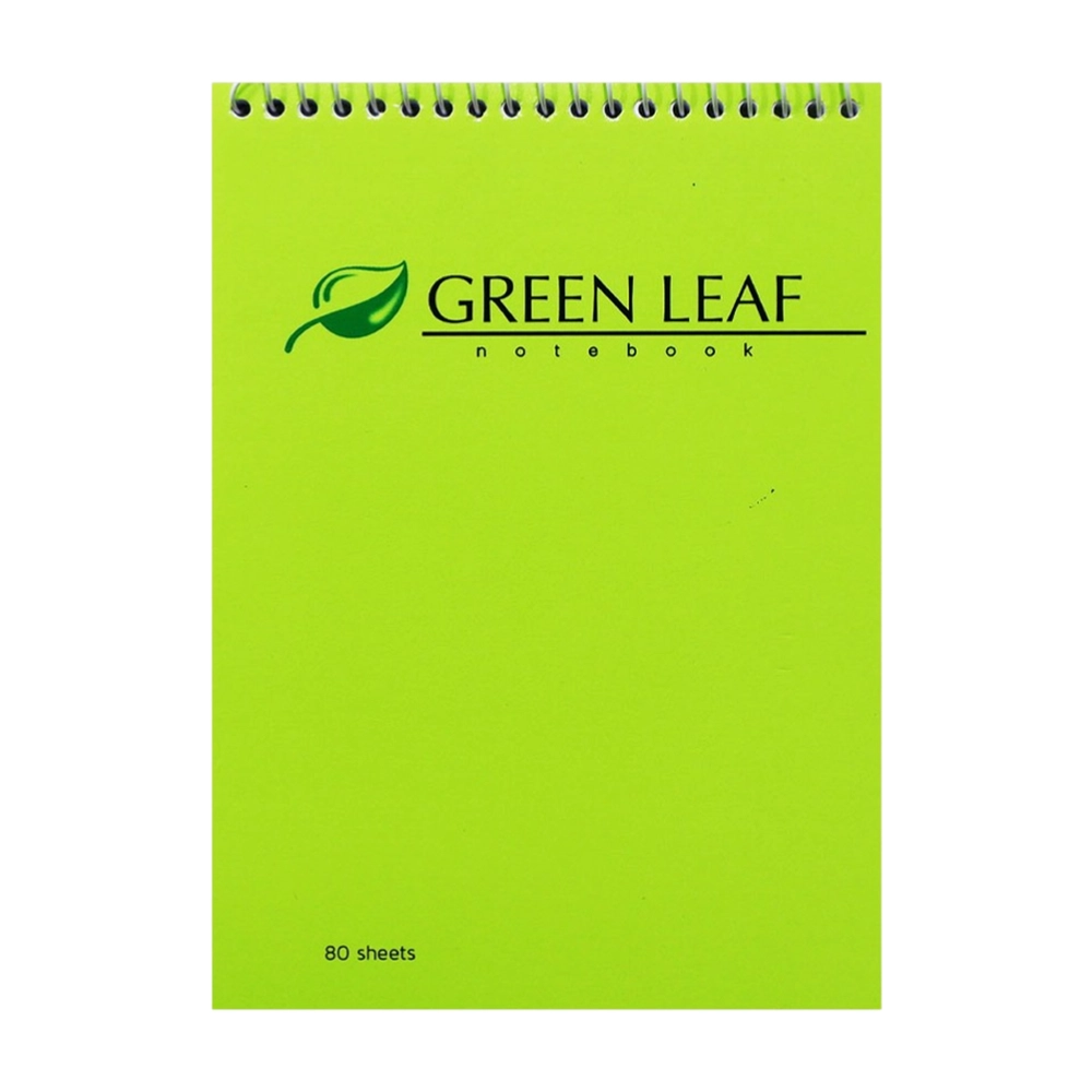 Avanti Spiral Notebook F100203601 5x7in 80s Green Leaf - School Supplies