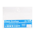 Veco Plastic Envelope 7x10 Inches Button Lock Transparent - School & Office Supplies