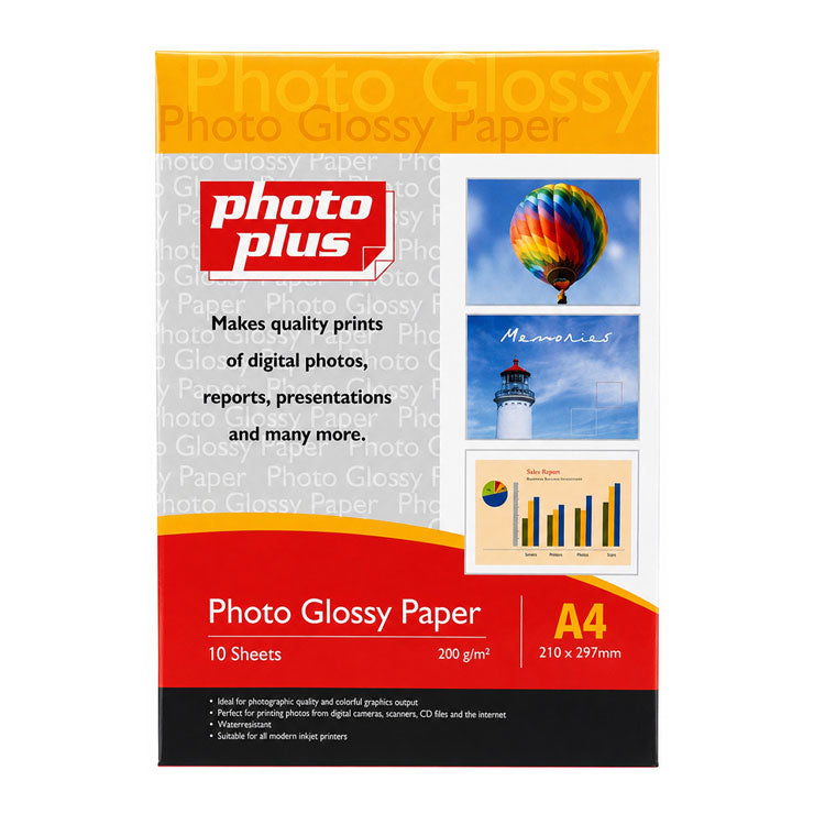 Photoplus Photo Paper A4 200gsm 10's Glossy
