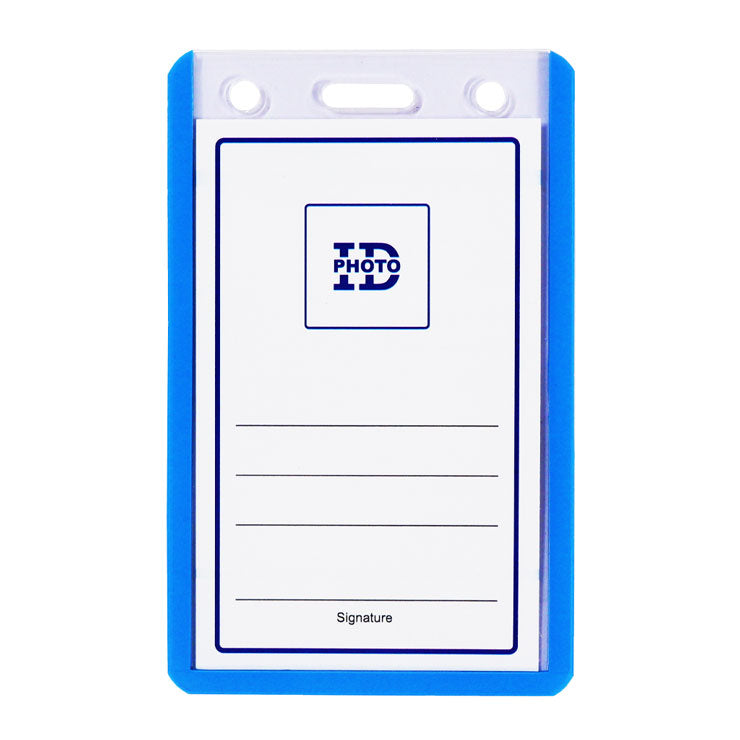 Long Life ID Jacket Vertical Water Proof Blue 5.5x9cm HV67C - School & Office Supplies