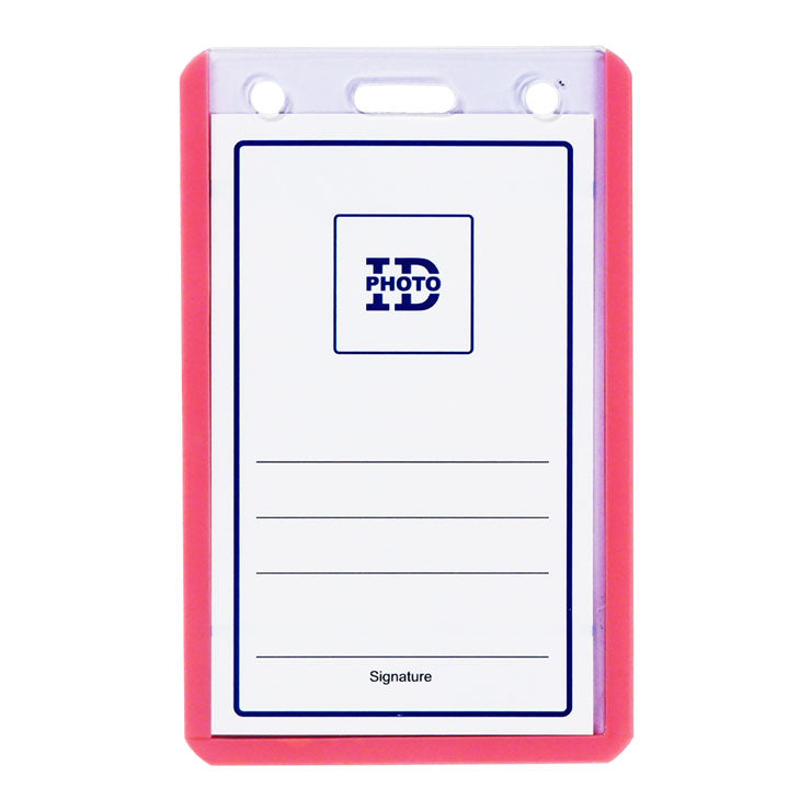 Long Life ID Jacket HV67C 5.5x9cm Vertical Water Proof, Pink