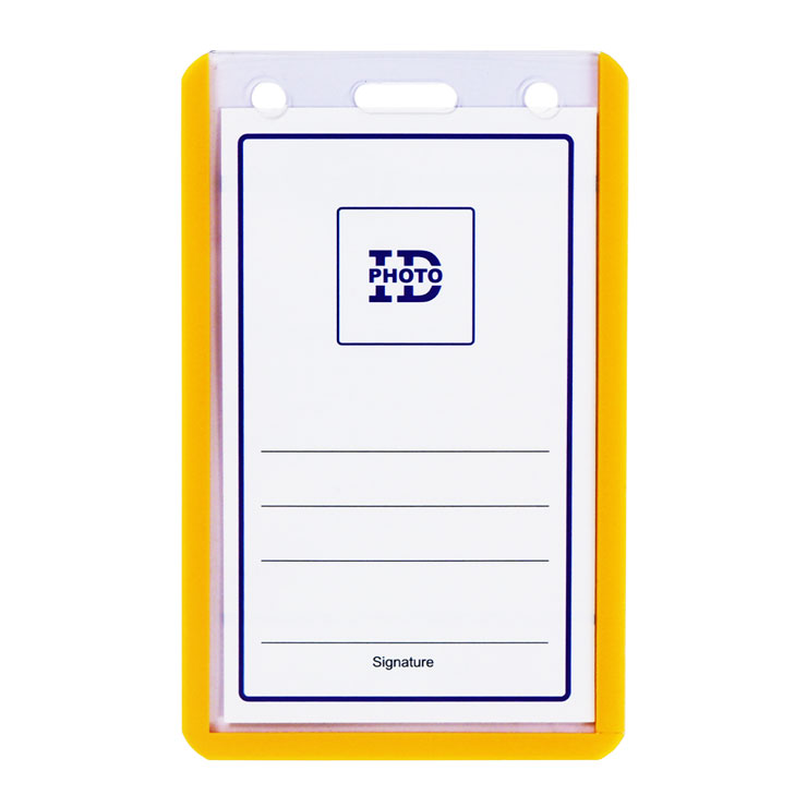 Long Life ID Jacket Vertical Water Proof Yellow 5.5x9cm HV67C - School & Office Supplies