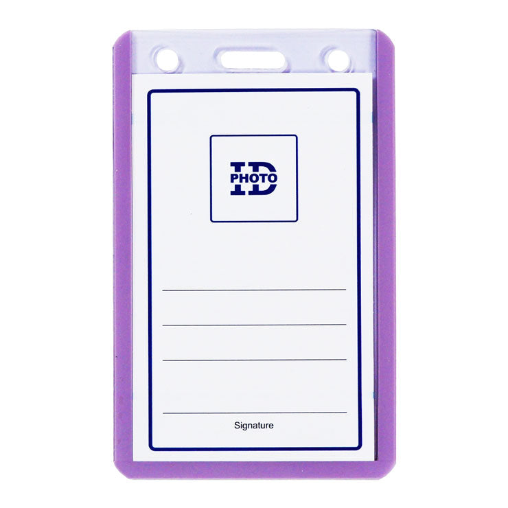 Long Life ID Jacket HV67C 5.5x9cm Vertical Water Proof, Violet