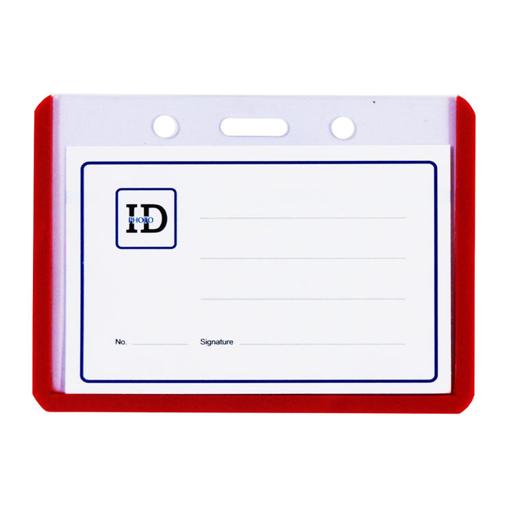 Long Life ID Jacket Horizontal Red 8.5x5.5cm HH100SC - School & Office Supplies