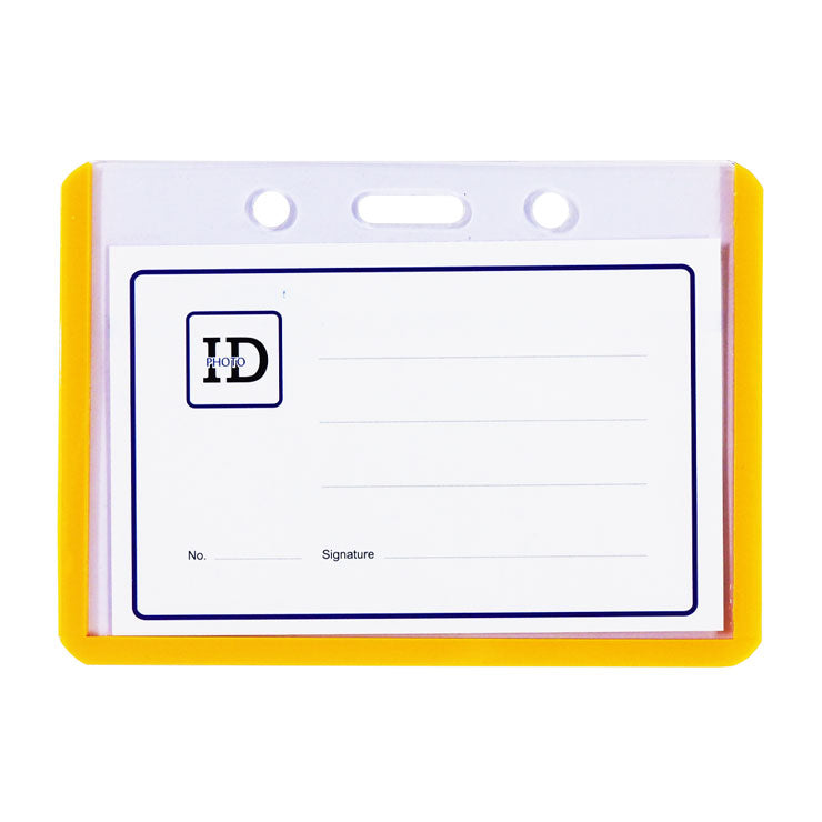 Long Life ID Jacket Horizontal Yellow 8.5x5.5cm HH100SC - School & Office Supplies