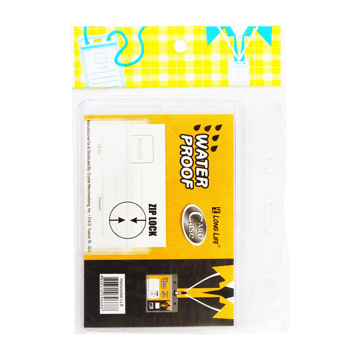 Long Life ID Jacket Horizontal With Header 11.5X10.1 cm LL8 - ID Holders & Lanyards