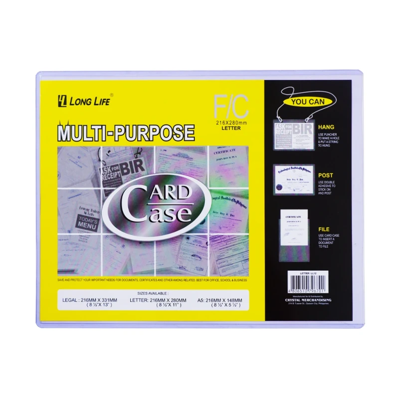 Long Life Document Card Case Ll12 Short 8 1/2x11