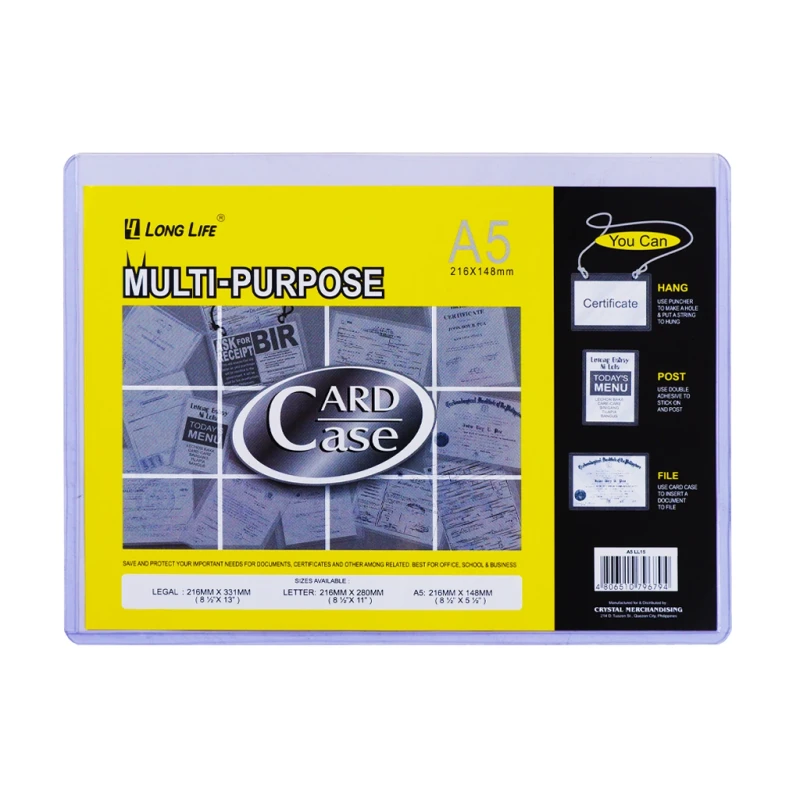 Long Life Document Card Case Ll15 A5