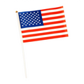 Flag Nylon with Plastic Stick 13x21cm, Usa - Teacher's Tools