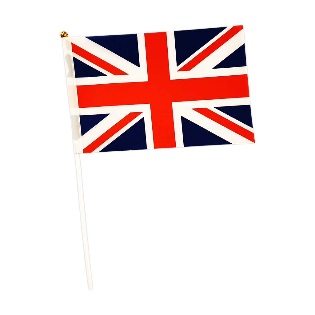 Flag Nylon with Plastic Stick 13x21cm, United Kingdom - Teacher's Tools