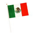 Flag Nylon with Plastic Stick 13x21cm, Mexico - Teacher's Tools