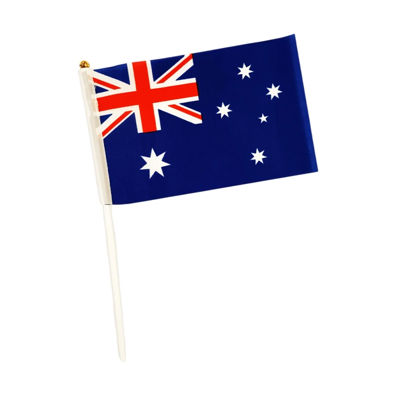 Flag Nylon with Plastic Stick 13x21cm, Australia - Teacher's Tools