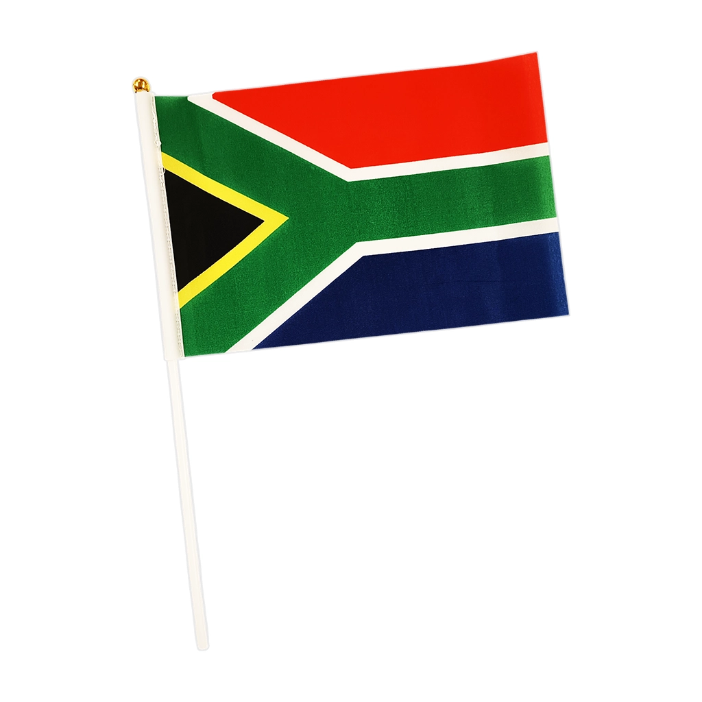 Flag Nylon with Plastic Stick 13x21cm, South Africa - Teacher's Tools