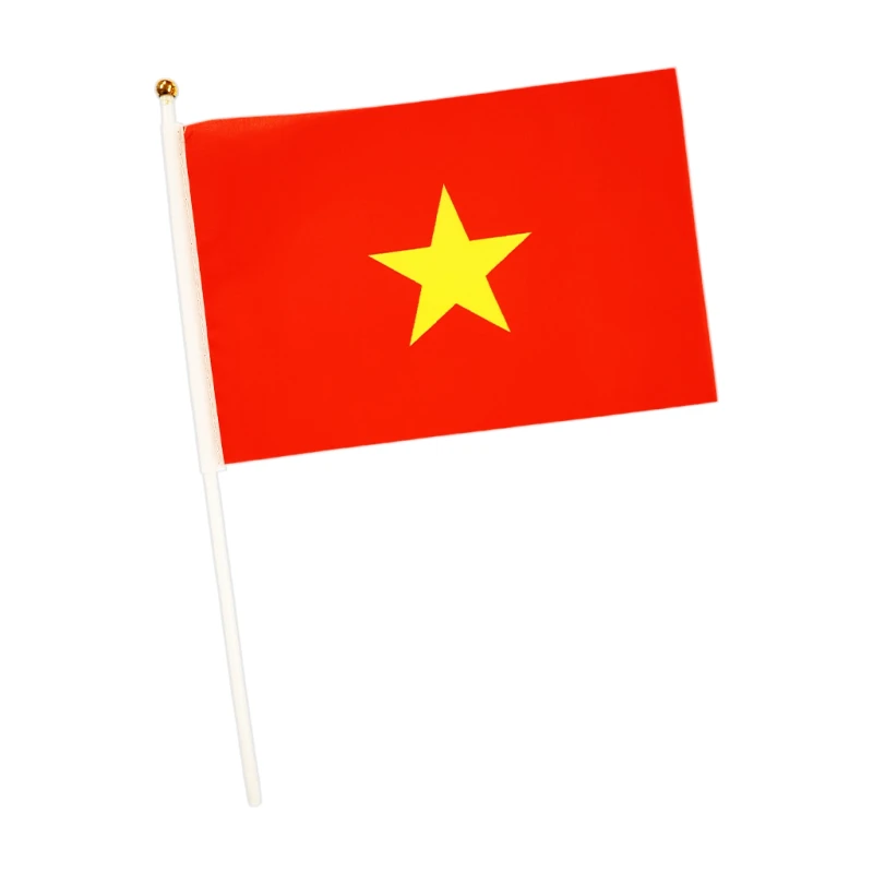 Flag Nylon with Plastic Stick 13x21cm, Vietnam - Teacher's Tools