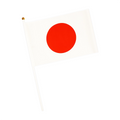 Flag Nylon with Plastic Stick 13x21cm, Japan - Teacher's Tools