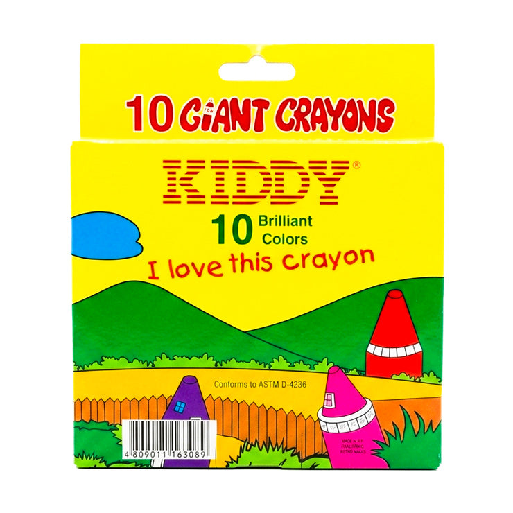 Kiddy Giant Crayons 10 Colors