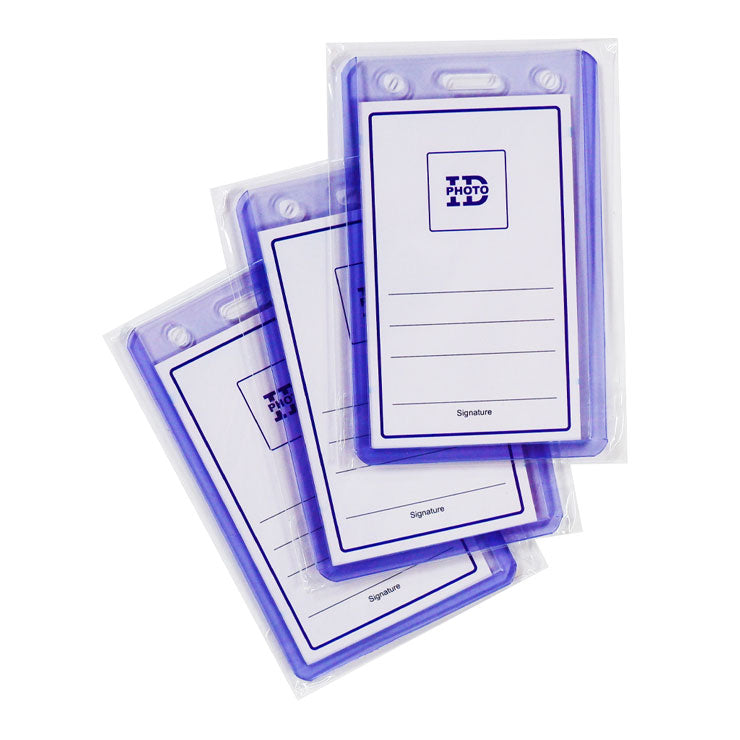 Long Life ID Jacket Vertical Waterproof Clear 5.5x8.5cm HV673's 3's - School & Office Supplies