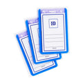 Long Life ID Jacket Vertical Waterproof Blue 5.5x8.5cm HV673B 3's - School & Office Supplies