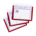 Long Life ID Jacket Horizontal Waterproof Red 9x5.5cm HH1003R 3's - School & Office Supplies