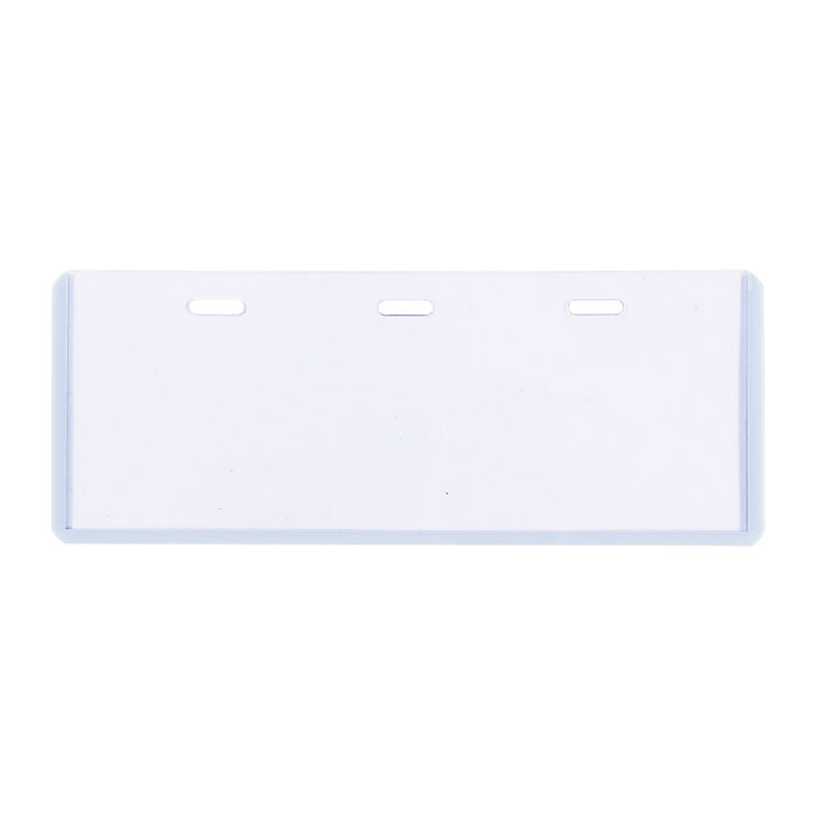 Long Life ID Name Plate 3 Hole Transparent Gray 18x5.5cm LL10GR - School & Office Supplies