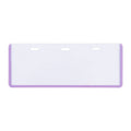 Long Life ID Name Plate 3 Hole Transparent 18x5.5cm LL10V, Violet - School Supplies