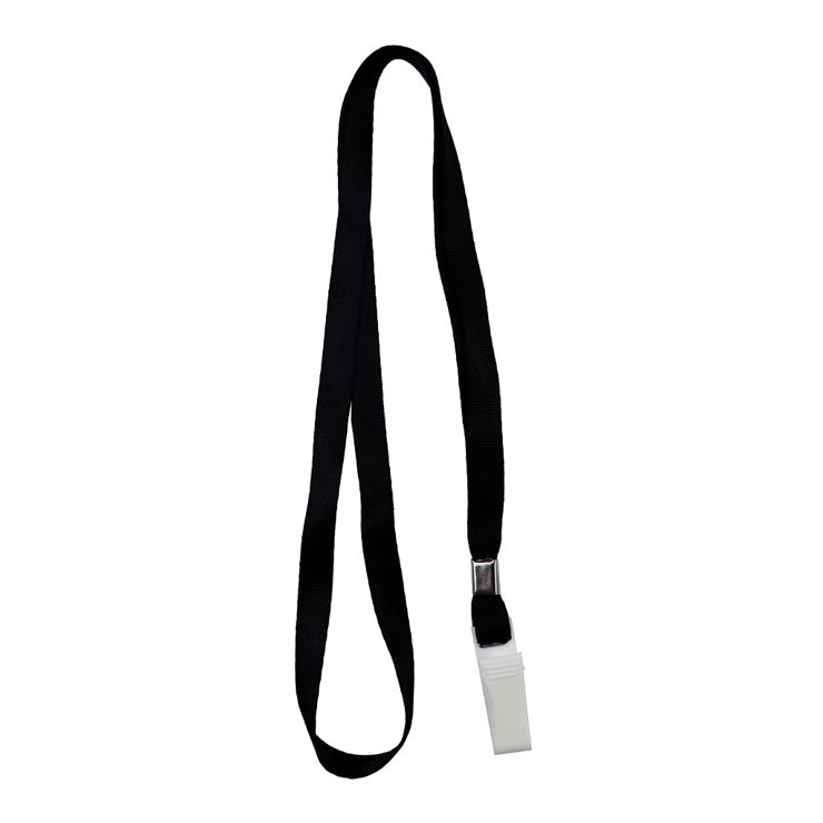 Long Life Lanyard with Plastic Clip Black LL231B - School & Office Supplies