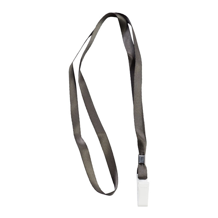 Long Life Lanyard with Plastic Clip Gray LL231GR - School & Office Supplies
