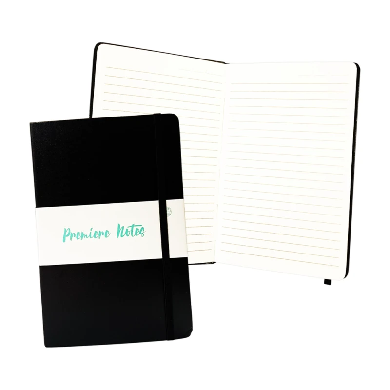 Premiere Notes Classic Journal 3151 Venzi Black Ruled 13x21cm 96 Sheets - Journals