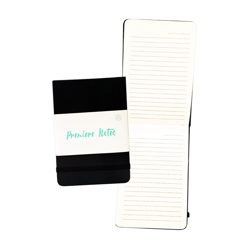 Premiere Notes Reporter Journal 3567 Venzi Black Ruled 9x14cm 96 Sheets - Journals