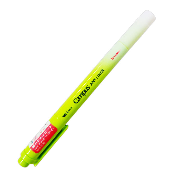Campus Any Liner Line Marker Neon Green, 4mm Fine WPM1-4 - School & Office Supplies - Writing