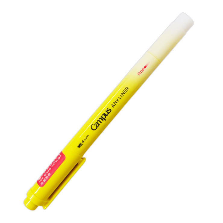 Campus Any Liner Line Marker Soft Yellow, 4mm Fine WPM1-8 - School & Office Supplies - Writing