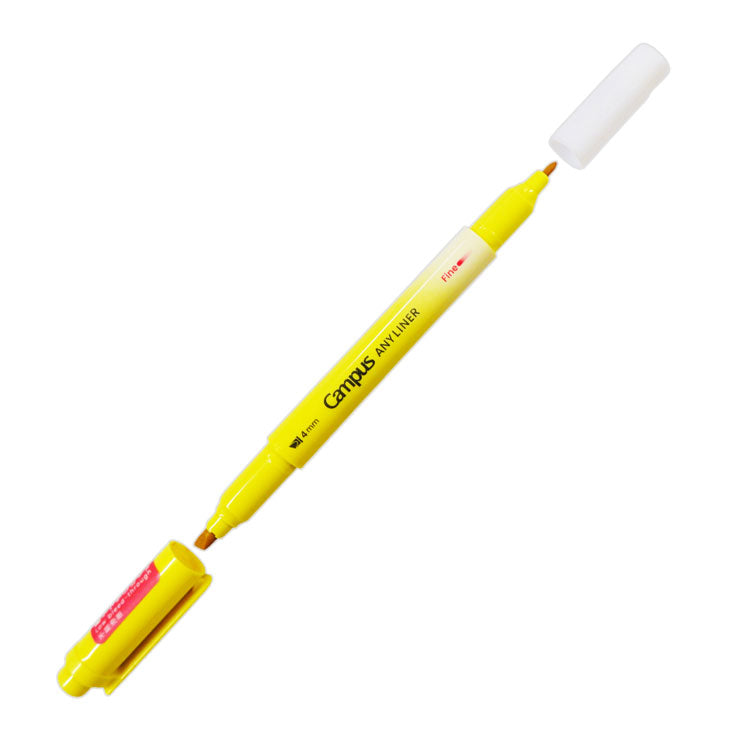 Campus Any Liner Line Marker Soft Yellow, 4mm Fine WPM1-8 - School & Office Supplies - Writing