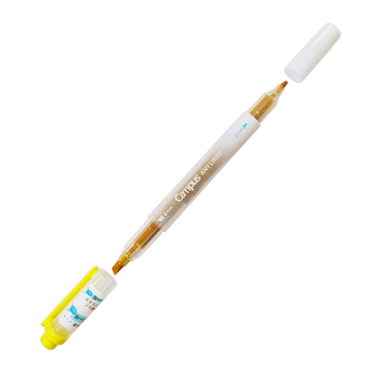 Campus Any Liner Line Marker Soft Yellow, 4mm 2mm WPM2-8 - School & Office Supplies - Writing