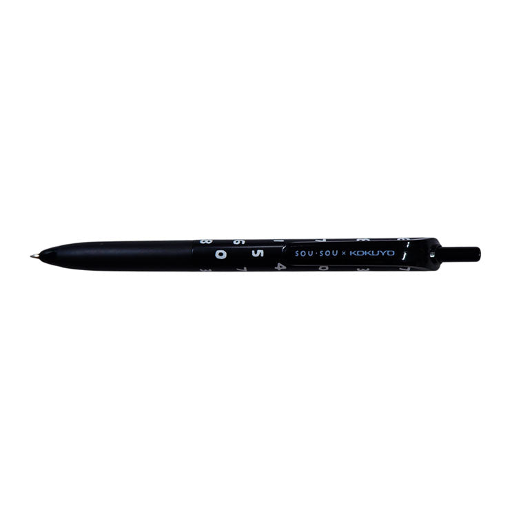 Campus Retractable Gel Pen Sousou Black Barrel Black Ink, 0.5mm WPB01-G05B-L2-D - School Supplies