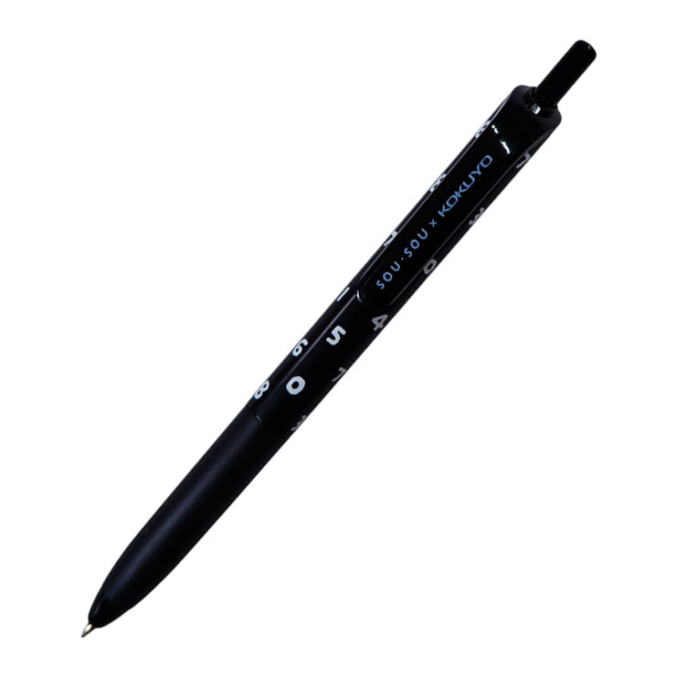 Campus Retractable Gel Pen Sousou Black Barrel Black Ink, 0.5mm WPB01-G05B-L2-D - School Supplies
