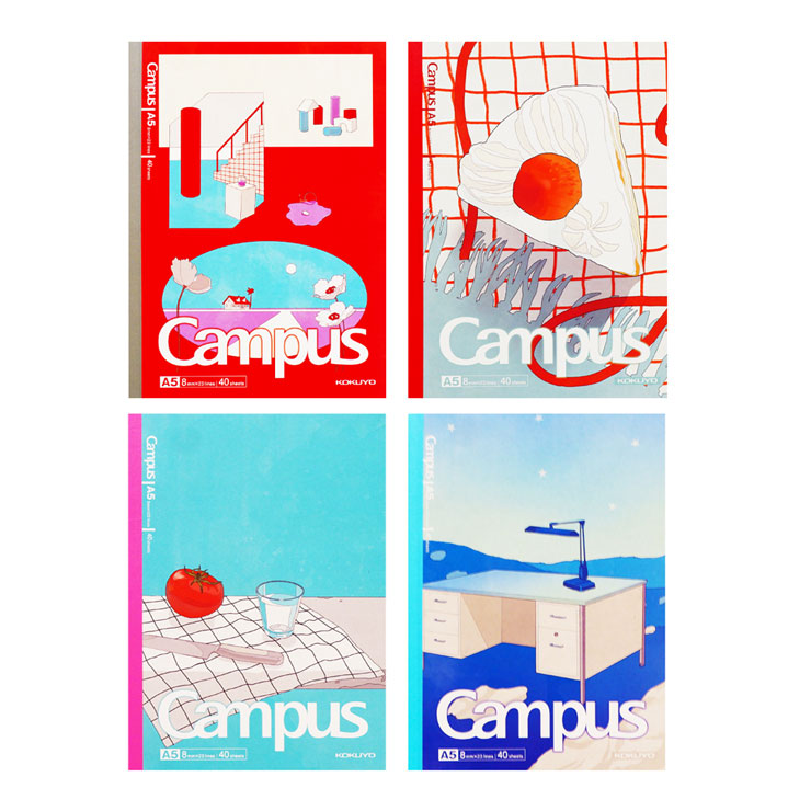 Campus Notebook Illustrator A5 40 Pages Kachi Natsumi - School & Office Supplies
