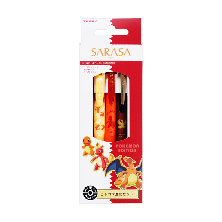 Zebra Sarasa Pokemon Gelpen 3pcs Set Red SE-JJ29-PO-R-Z