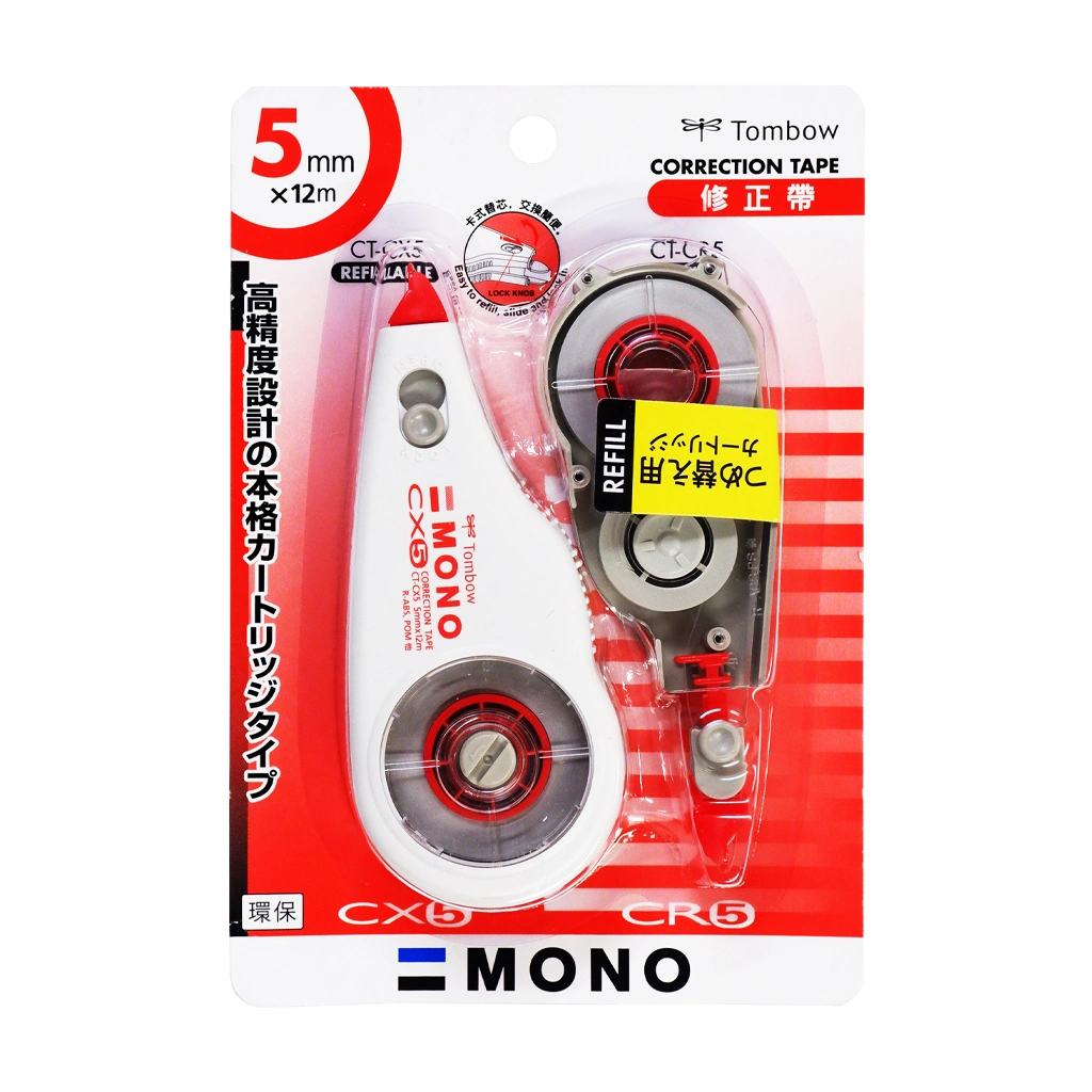 Tombow Refillable Correction Tape 5mmx12M With Refill Ct Cx5Cr5 - Back To School Supplies